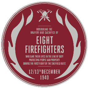 Plaque Commenorating the Sheffield Blitz